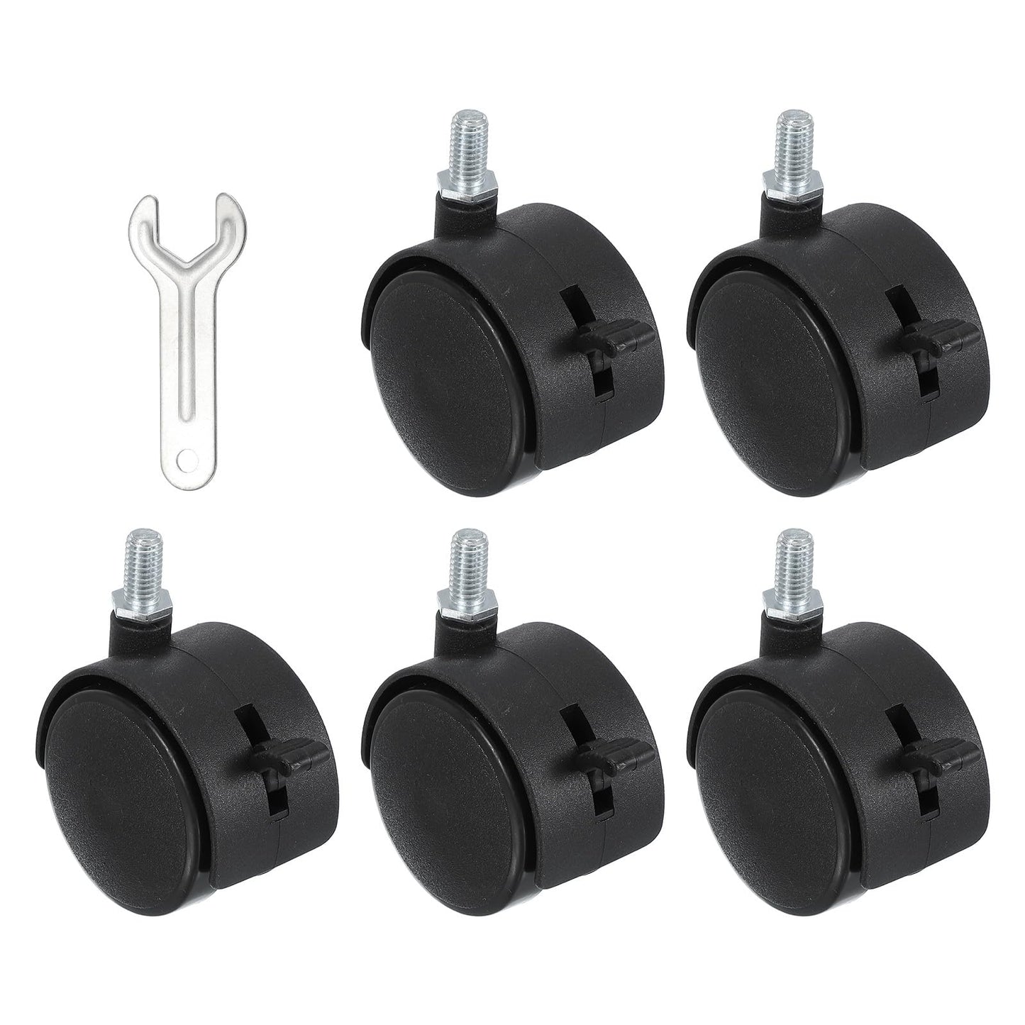 PATIKIL Office Chair Wheels Replacement 2", 8 Pcs Nylon Heavy Duty Office Furniture Casters Wheels with Wrench Universal Wheel for Hardwood Floor