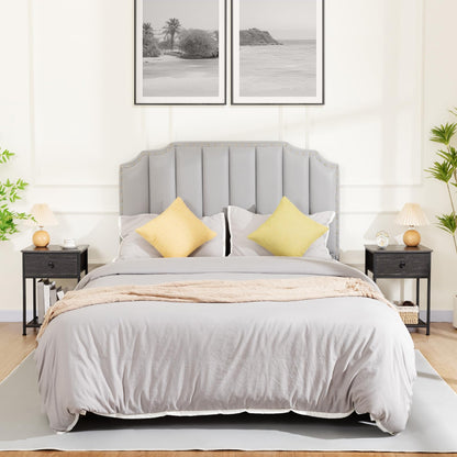 AMHANCIBLE Bedside Tables Set of 2, Side Tables with Fabric Drawers