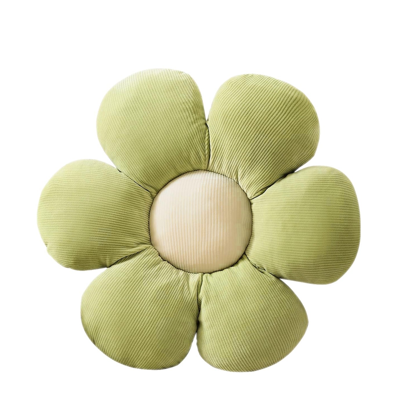 LATRAT 1 x 60 cm Flower Cushion Floor Mat Made of Decorative Cushion Chair Cushion Covers Room Decoration Plush Cushion (Green & White)