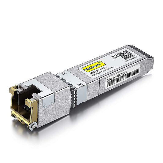 80 Meters, 10GBase-T SFP+ Transceiver, RJ-45 to SFP+ CAT.6a, Compatible with Intel