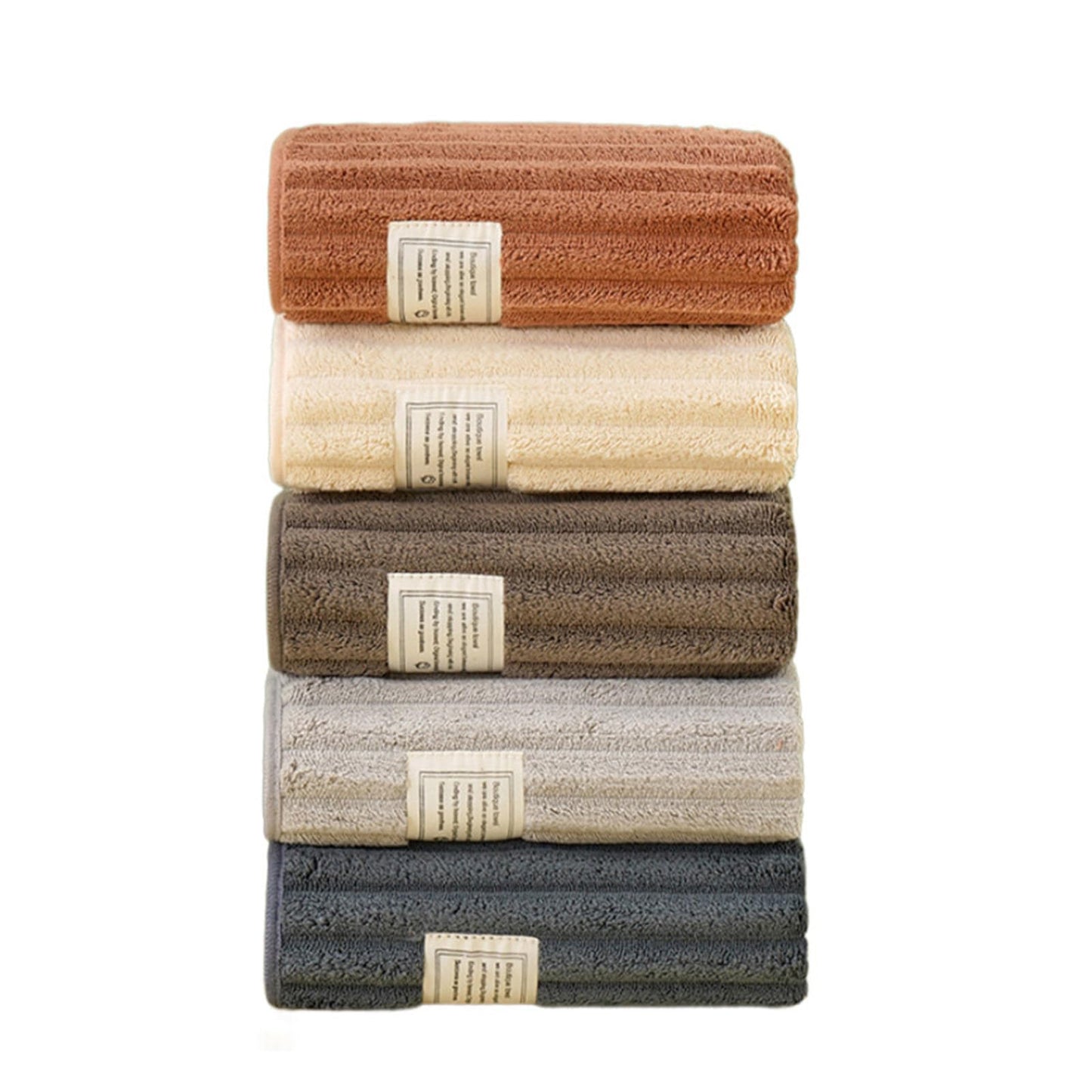 Wovella 5 Piece Hand Towel Set 13.7x30 Inches High Density Coral Fleece Soft Absorbent Bath Towels Durable Hand Towels