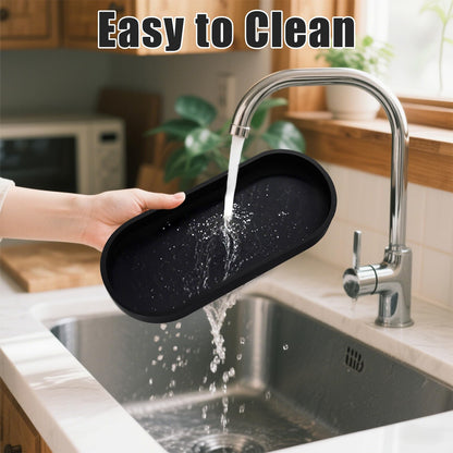 2 Pcs Oval Bathroom Vanity Trays Toilet Tank Oval Storage Tray