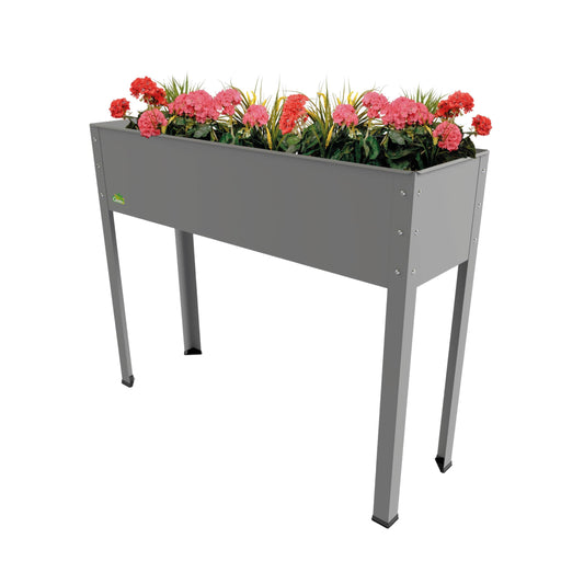 Bio Green MHF-XL 600 x 300 x 800 mm Large Freising Metal Raised Planting Bed - Grey