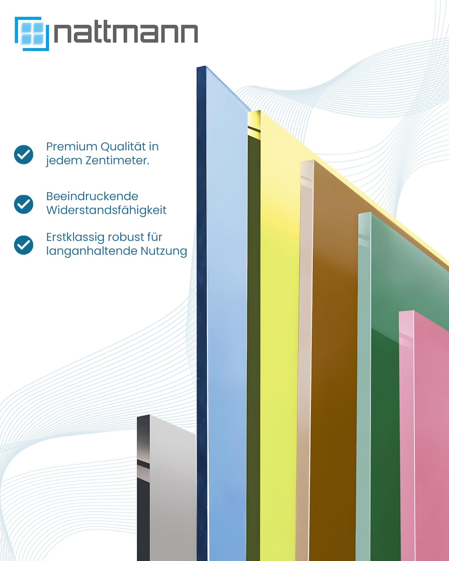 nattmann Plexiglas® GS coloured, 3 mm, versatile, shatterproof acrylic glass plate for light objects and more, brand quality in 25 x 50 cm