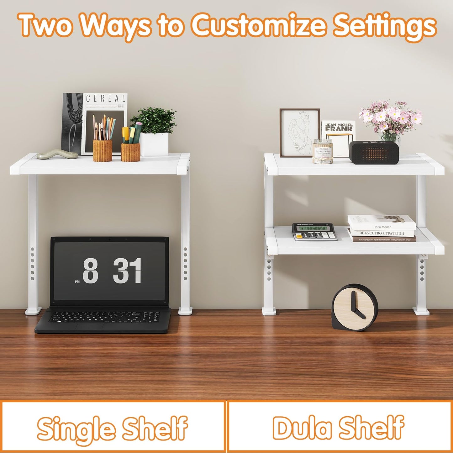IBUYKE Clamp on Desk Organizer Shelf,Desk Extender Shelves TMZ007W