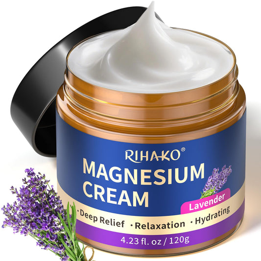 Magnesium Cream for Sleep, Natural Mg Butter for Muscle Relaxation, Topical Magnesium Cream for Restless Legs Syndrome Relief, Soothing Butter for Leg