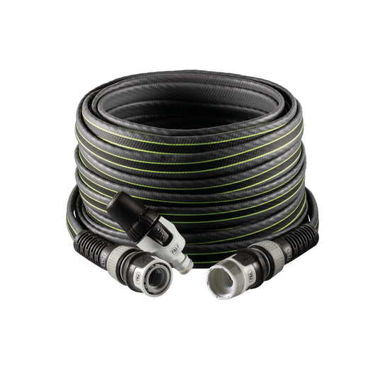 FITT Force 20m, Water Hose for Garden Irrigation, Light, Resistant and Compact, for Intensive Use, with Nozzle, Colour Grey-Lime, -43% CO2e