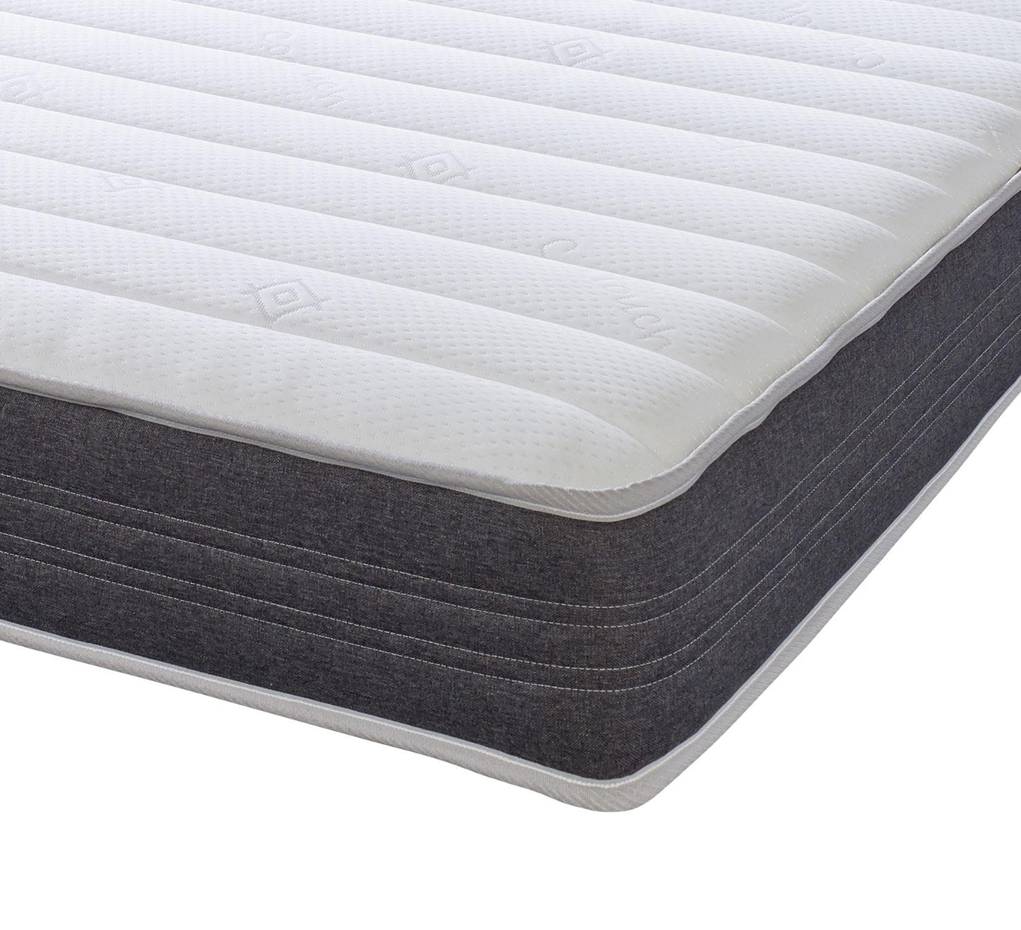 Extreme Comfort Sirocco Airflow Grey 18cms Deep Hybrid Spring & Memory Fibre Mattress, 4ft6 Double (4ft6 x 6ft3, 135cm x 190cm)
