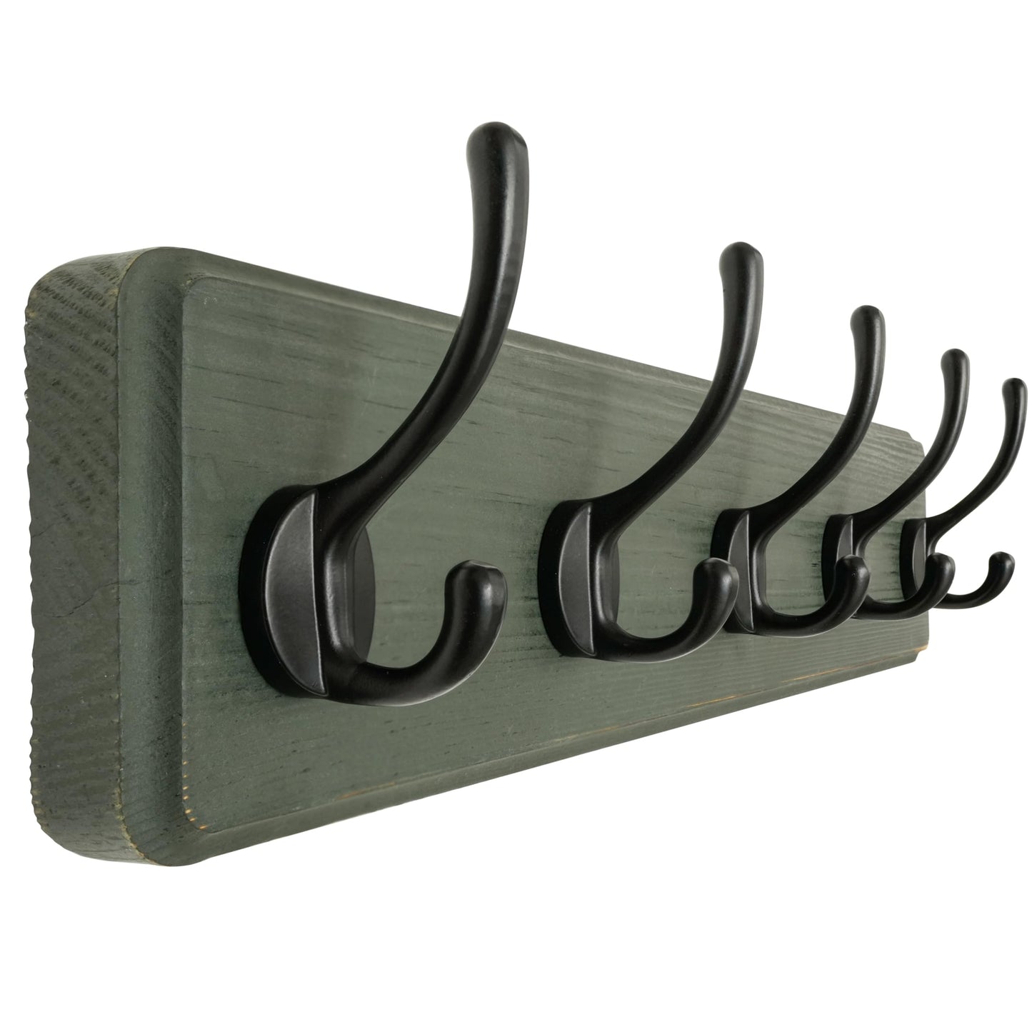 Dseap Coat Rack Wall: Patented, Heavy-Duty, 5-Double-Hooks Wooden Wall Mounted Coat Rack Coat Hanger Hook Rail for Winter Coats Hat Jacket Clothing