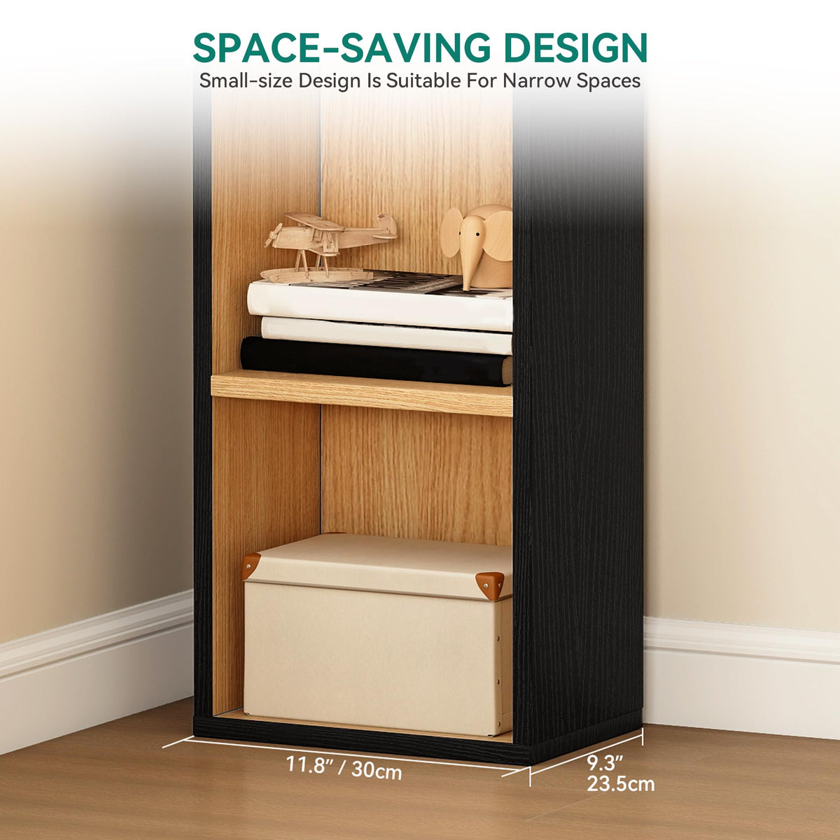 YITAHOME Bookcase, 6-Tier Tall Narrow Bookshelf with Open Storage Shelf