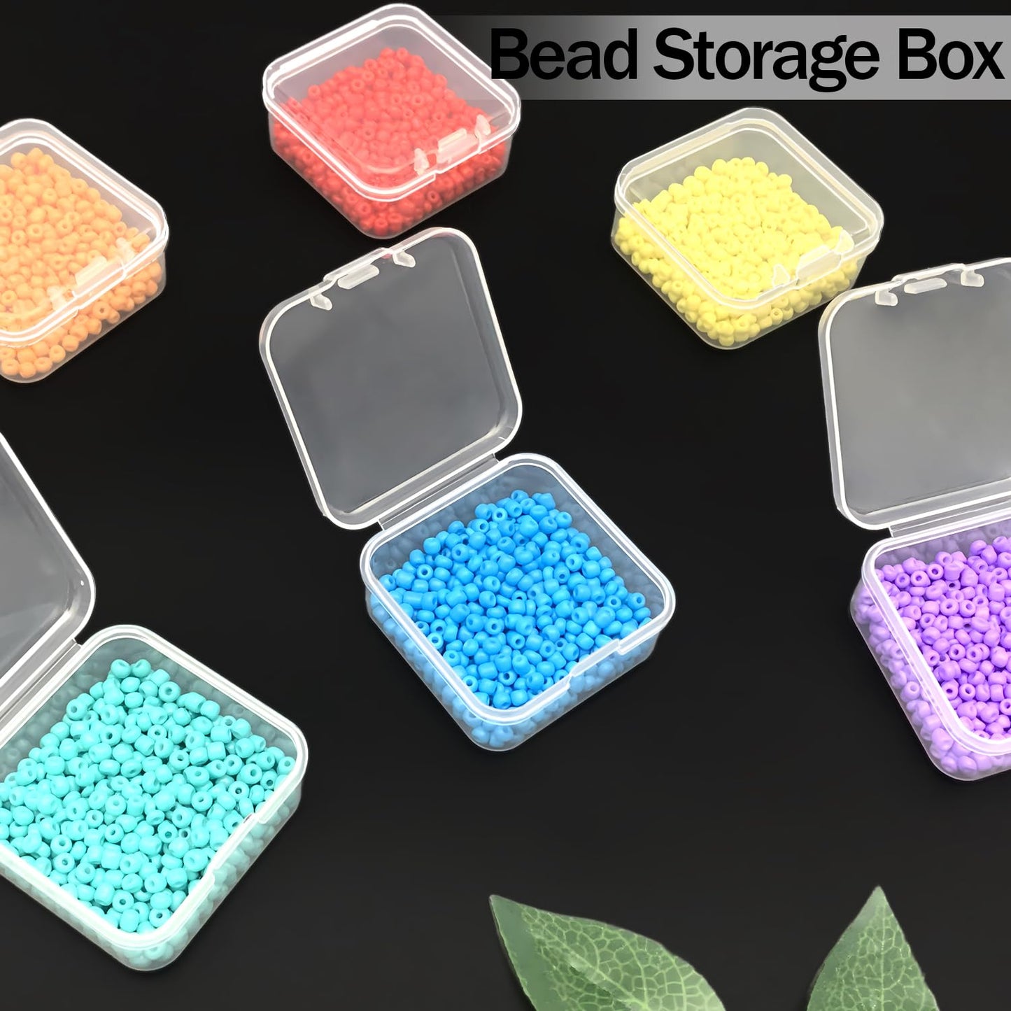 Qualsen 12 Pieces Small Clear Plastic Storage Boxes with Lids, Rectangular Craft Storage Box for Collecting Beads, Earrings, Jewelry, Seeds, Coins
