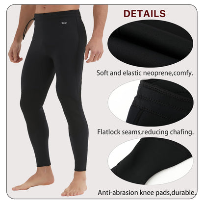 Lemorecn Wetsuits Pants 3mm Neoprene Swimming Canoeing Pants(UK1031-S?
