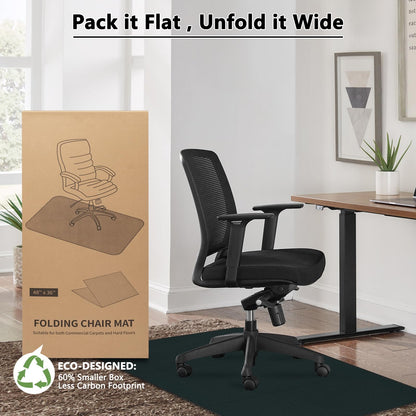 K KERNOWO Office Chair Mat for Carpet and Hardwood Floors, 47x35'' Corduroy Carpet Protector Chair Mat for Home & Office