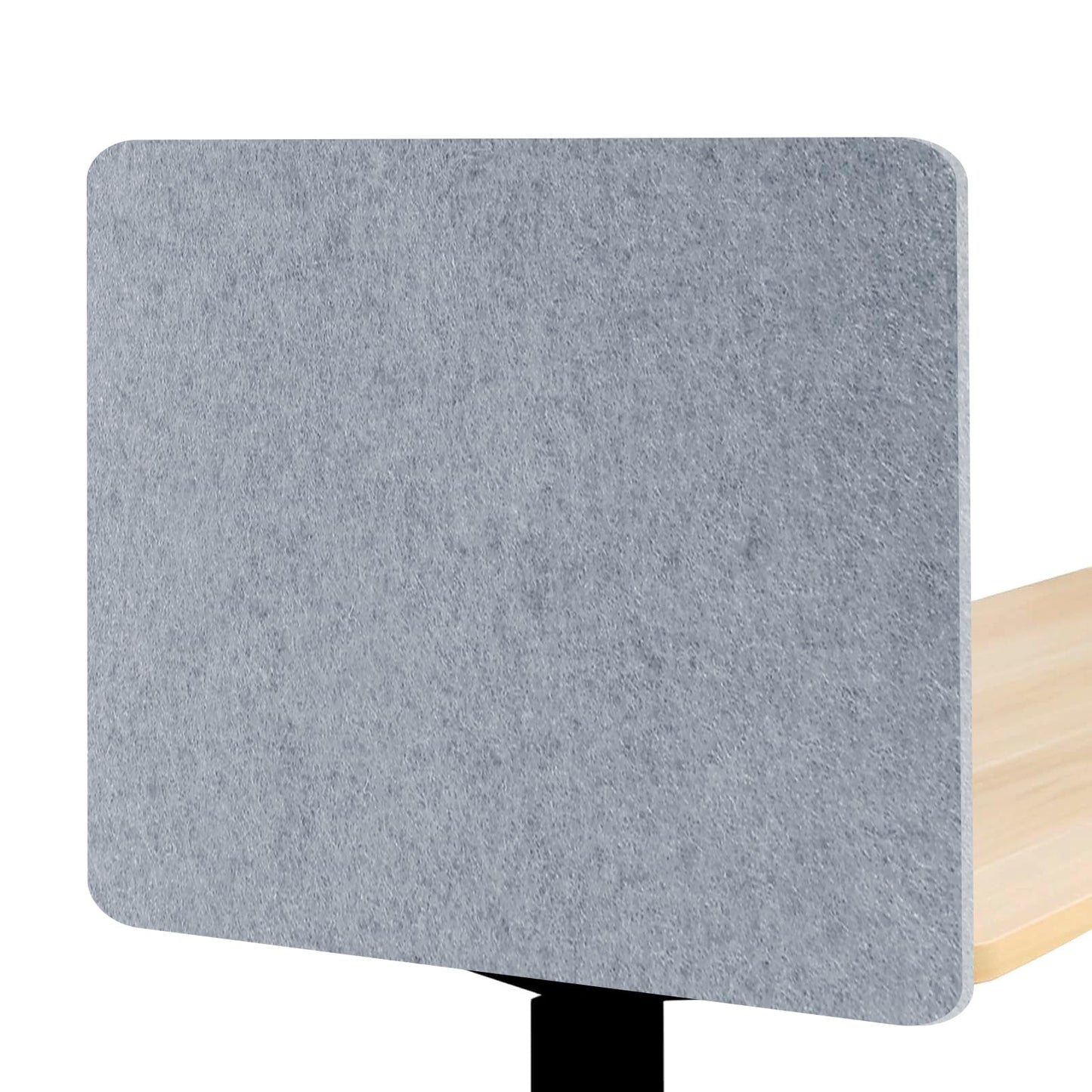 2-Pack Felt Desk Dividers, Clamp-On Panels, 40 x 60 cm, Light Grey