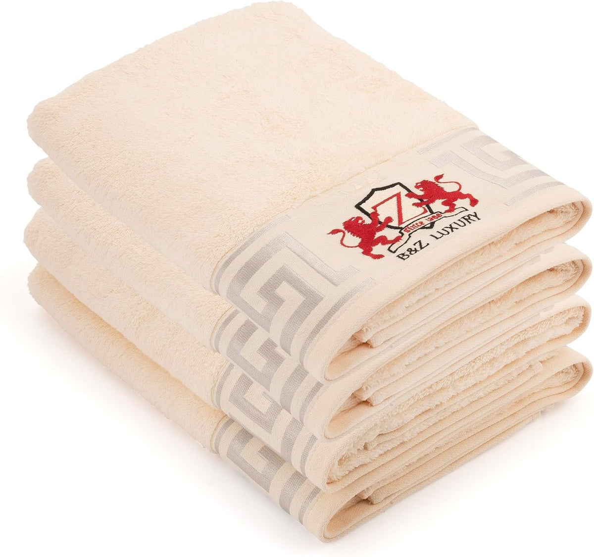 4 Bath Towels 50 x 100 Face 500 g Fine Bamboo and Cotton Super Soft Absorbent Durable Perfect for Guests Gym Hands Not Fade High Quality