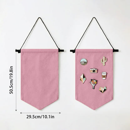 GAZIL Pin Badge Display Organizer, Canvas Brooch Holder Banner for Pin Badges, Rosette & Enamel Pin Storage Case