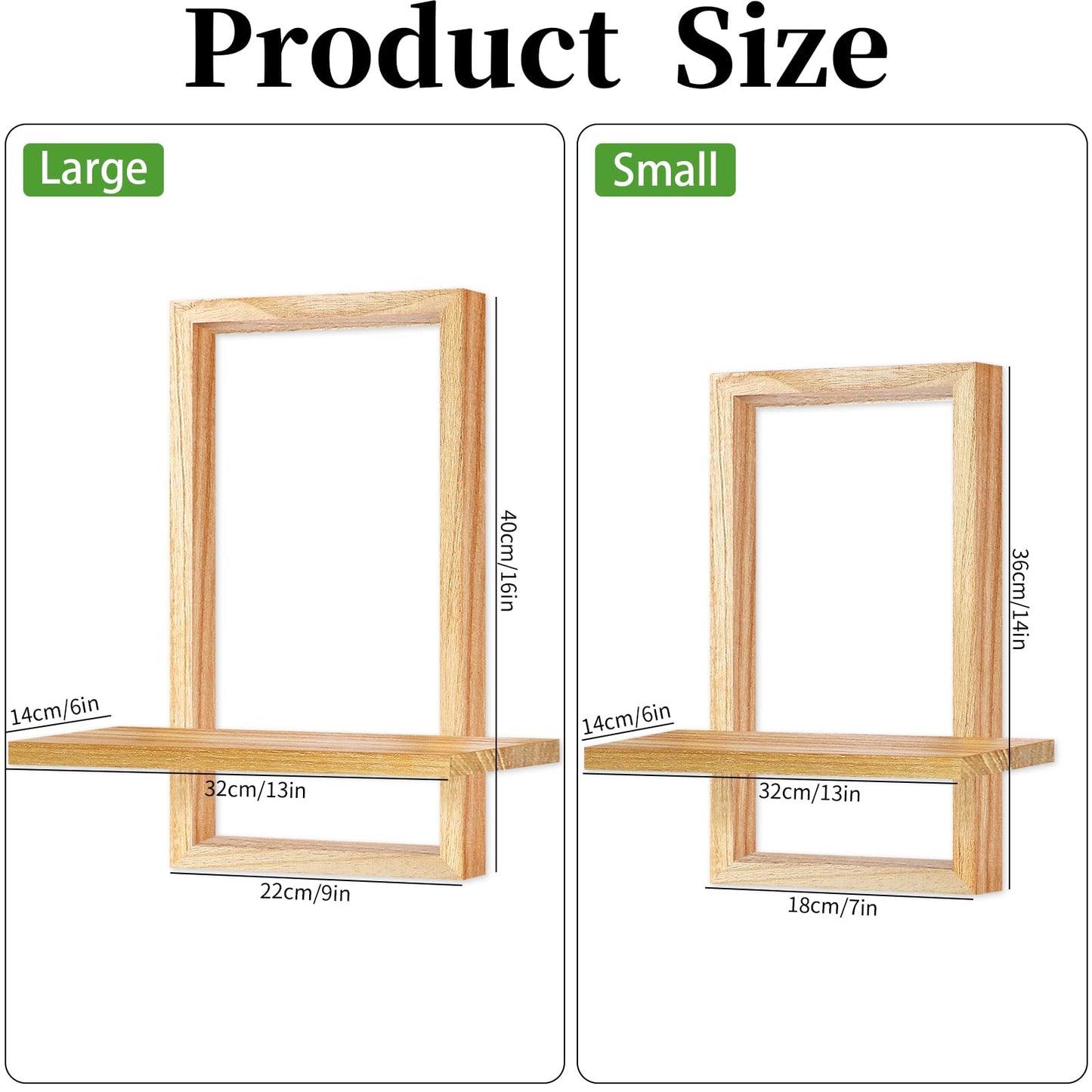 YiYa 2 Pcs Wood Shelves for Wall Decor Modern Boho Wall Shelf Wood Floating Shelf Bohemian Hanging Shelf Display Shelving for Hanging Plants Photo