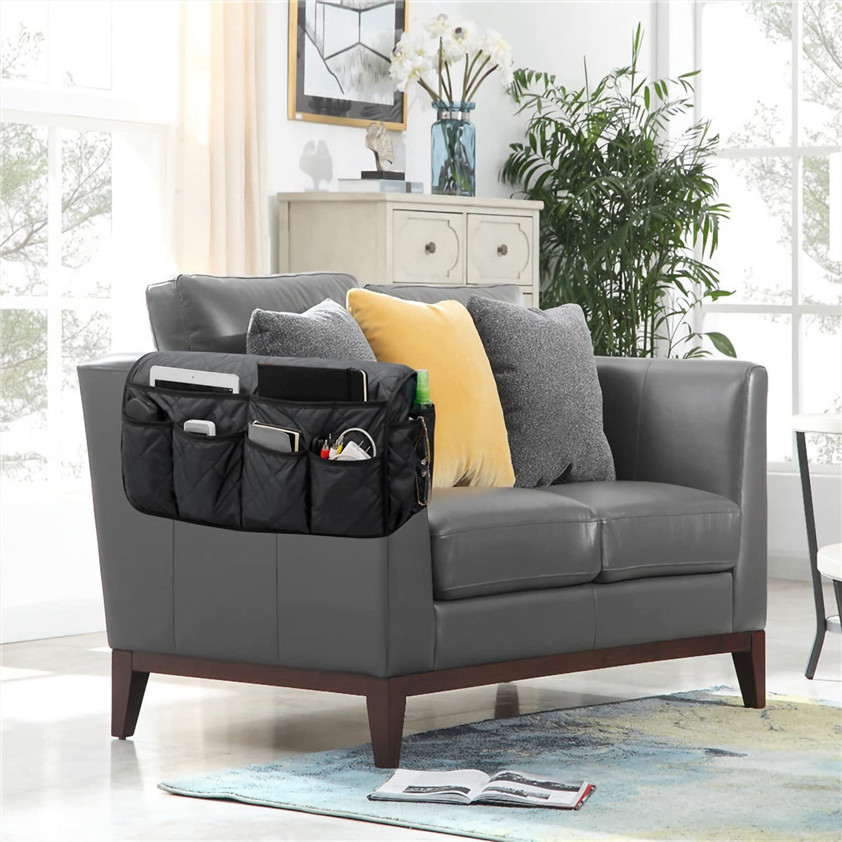 XGOPTS Sofa Armrest Hanging Organiser with 14 Pockets | Couch Armchair Storage Bag