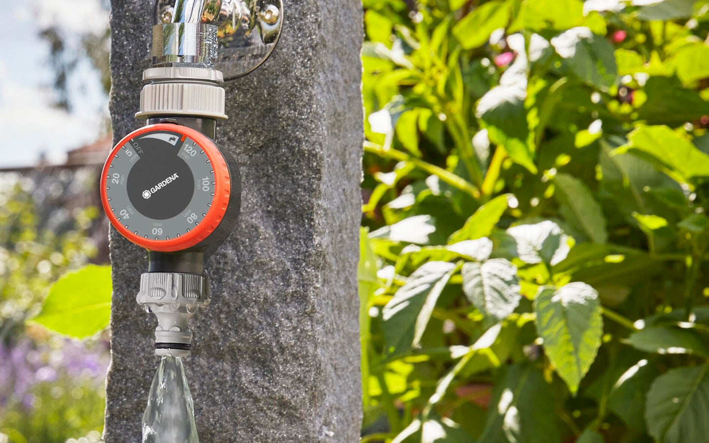Gardena Water Timer: Automatic timer for faucets 26.5 mm (3/4 inch) or 33.3 mm (G1), flexible watering time (5-120 min), easy insertion thanks to