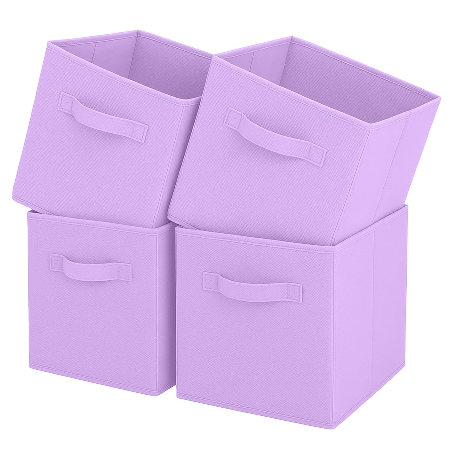 Pinkgarden Storage Box, Collapsible Fabric Storage Cube with Handles for Home, Kids Room, Closet and Toy Organization,Pack of 4