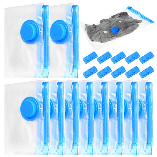 10 Pcs Vacuum Storage BagsVacuum Pack Bags for Clothes, Space Saver Compression Vacuum Bags for Clothing Pillows Duvets Bedding Quilt