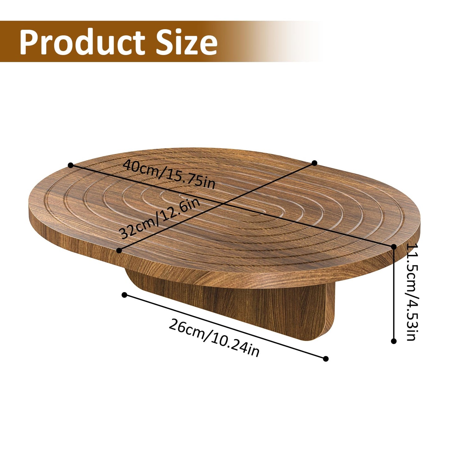 Asgolion Sofa Tray, 40 x 32 cm, Insert & Flat Sofa Organiser, Walnut