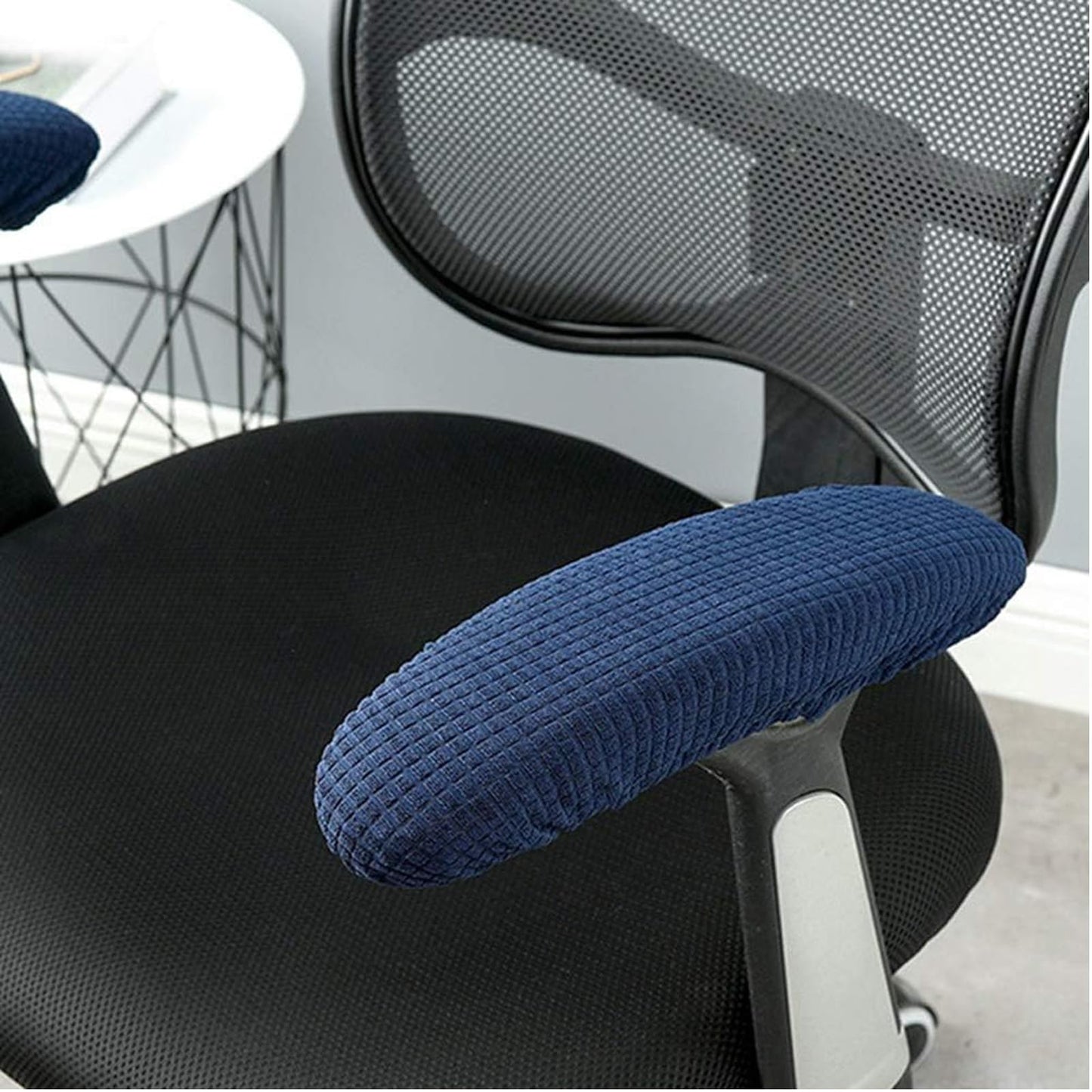 XIEHUZA 2 Pair Office Chair Armrest Covers, Office Removable Arm Rest Covering, Elastic Chair Armrest Pads, Office Seat Hand Rest Protector