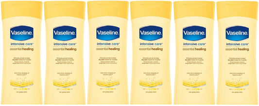 x6 Vaseline Intensive Care Essential Healing Dry Skin Body Lotion 200ml