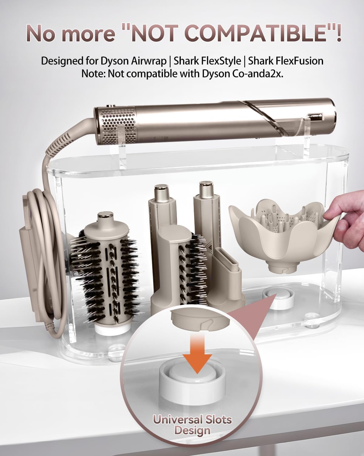 Affogato Storage Holder Compatible with Shark FlexStyle, Countertop Organizer for Storage Attachments
