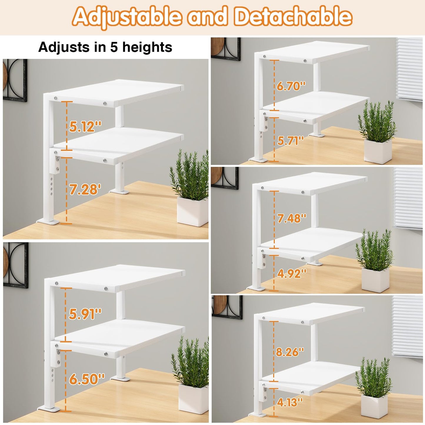 IBUYKE Clamp on Desk Organizer Shelf,Desk Extender Shelves TMZ007W