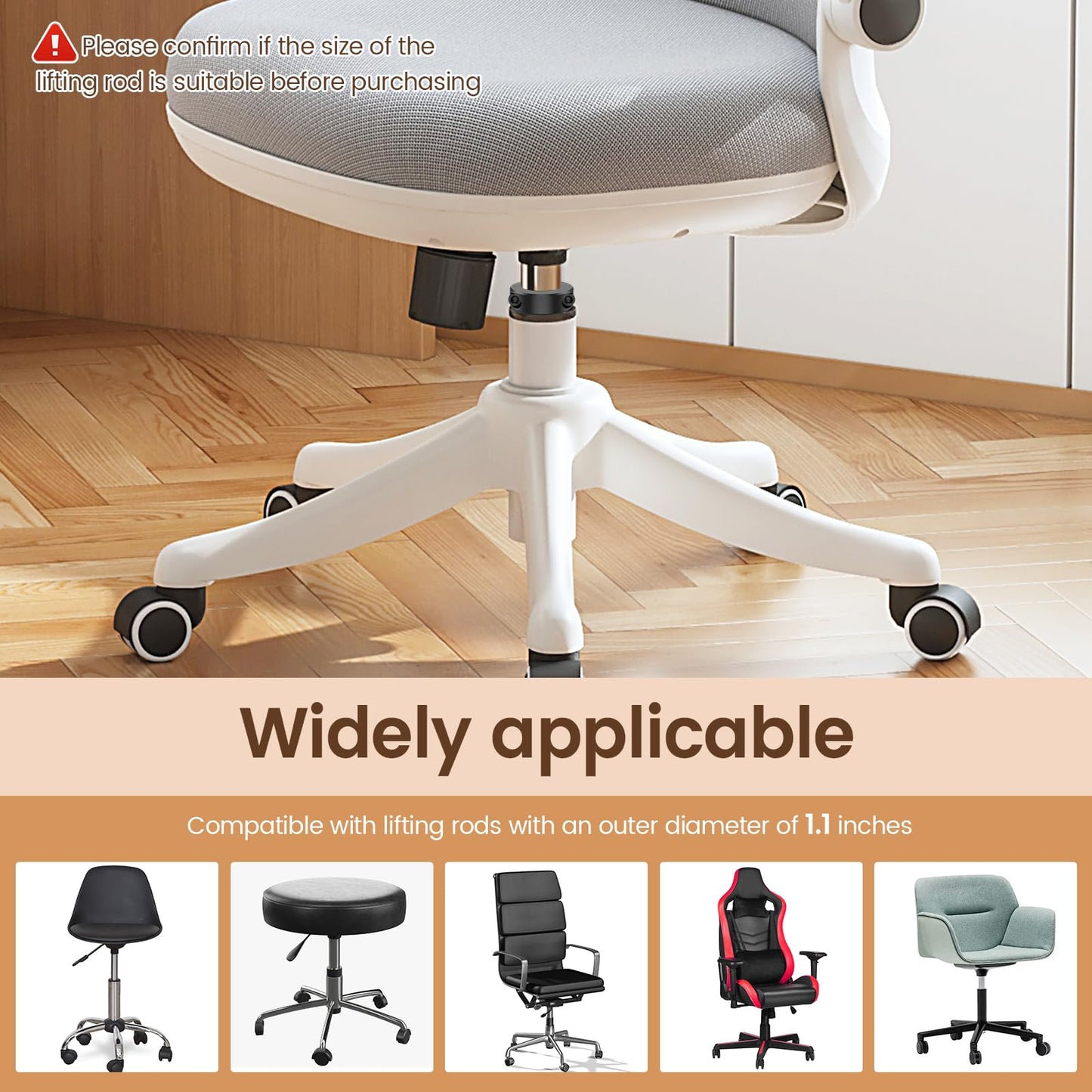 4 Pcs Office Chair Saver Kit Sinking Office Chair Saver for Stop Sinking Gas Lift Cylinder Stopper for Repair