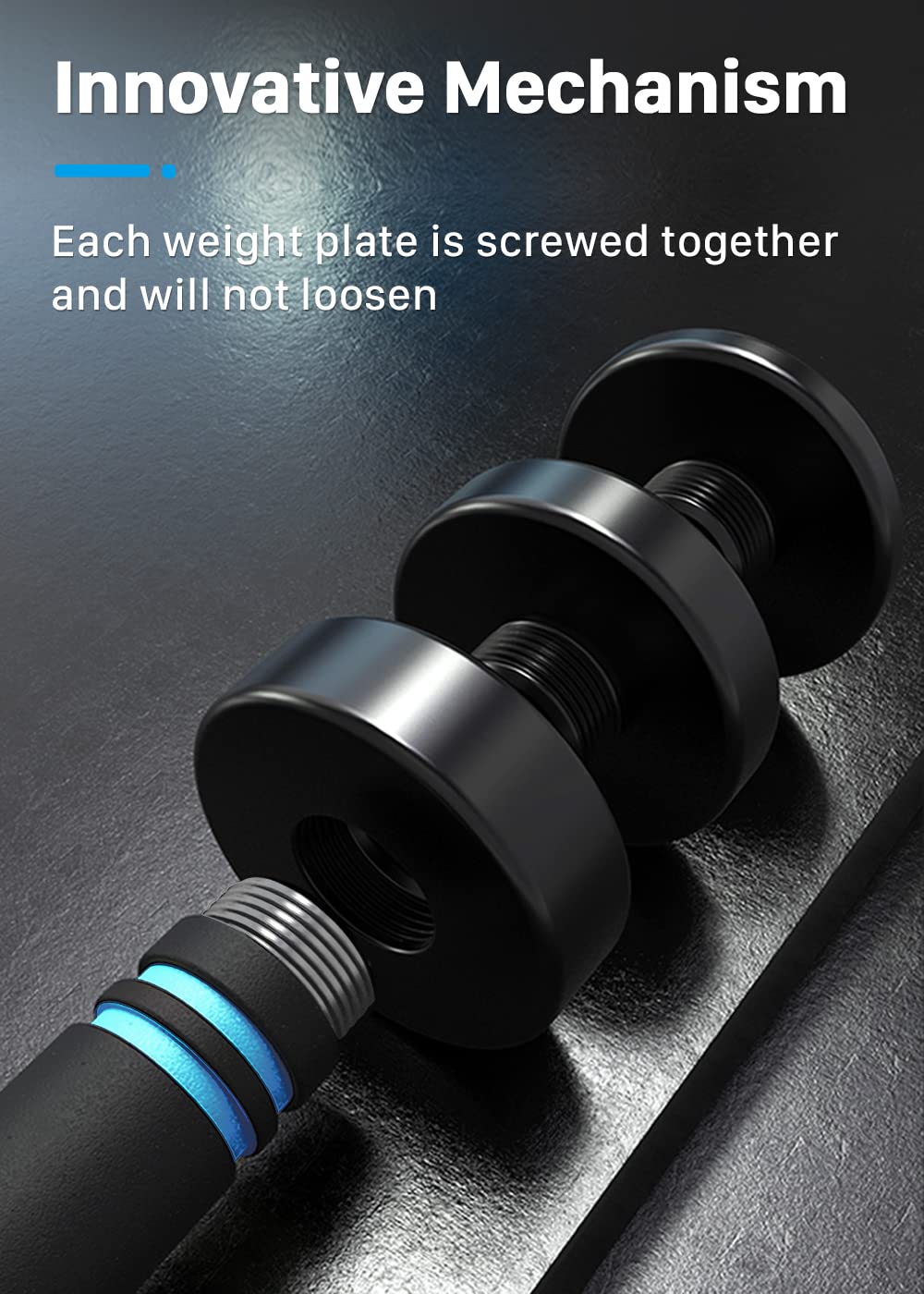 Northdeer Steel Dumbbells Adjustable Black Coated Weight 2.5kg Set(1.5kg/2kg/2.5kg) with Foam Handles for Home Gym Workout - Strength Trainging for