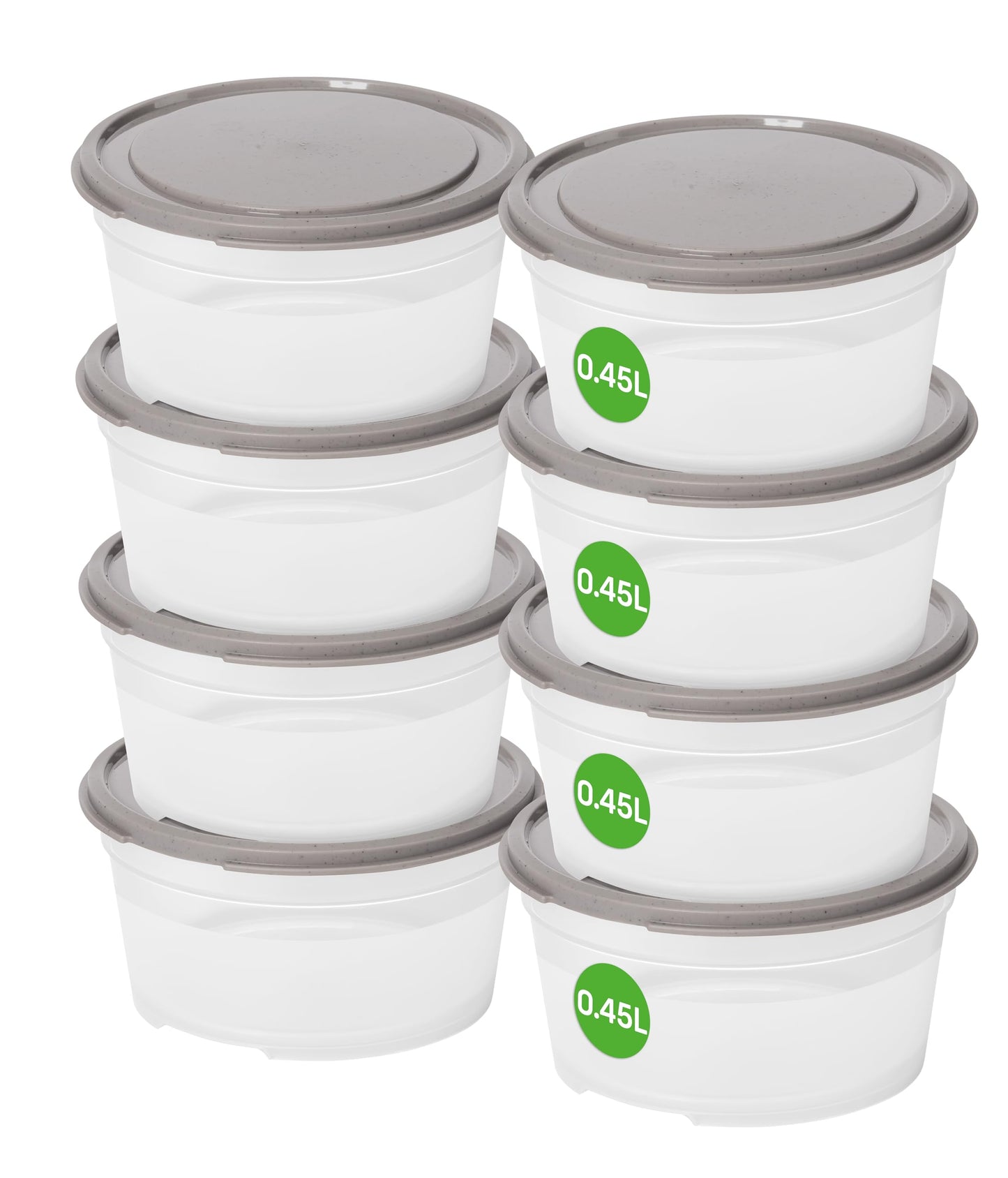 SmartStore Leakproof Food Storage Container 0,45L - Set of 8 | Dishwasher, Fridge, Microwave Safe | Lunch Box Meal Prep | Food Approved, BPA Free