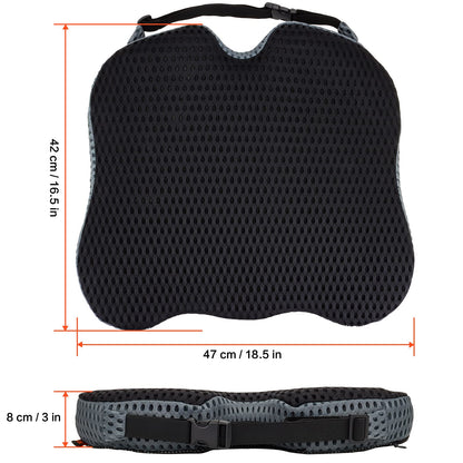 ZHOOGE Car Seat Cushion Pillow, Memory Foam Driver Seat Cushion Car Seat Pad, Wedge Seat Cushion for Office Chairs, Kitchen Chairs, Recliner Black