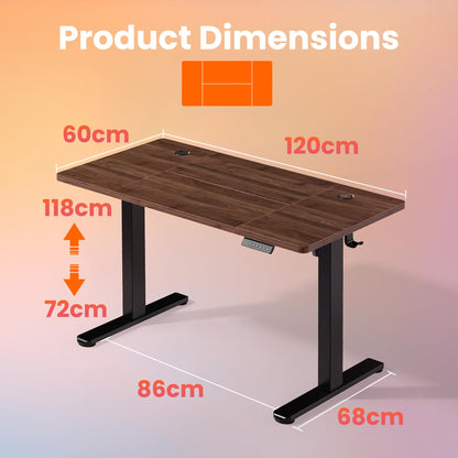 HUANUO Standing Desk 120x60cm mit 4 Memory height settings