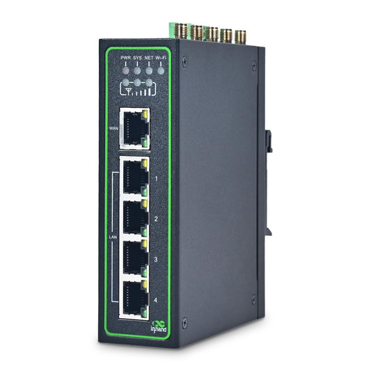 InHand Networks IR315 4G Industrial Router,LTE CAT4,Wi-Fi,IoT Gateway,VPN Router, Dual Sim Slots,5 Fast Ethernet Ports RJ45,Din-Rail,Cloud