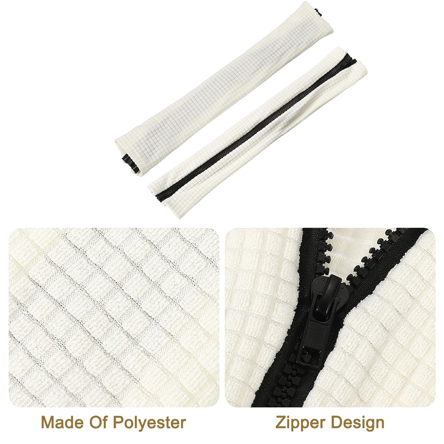 sourcing map 2pcs Office Chair Arm Covers, Office Chair Armrest Covers Stretchable Computer Chair Arm Covers Protectors for Office Gaming Chair, White