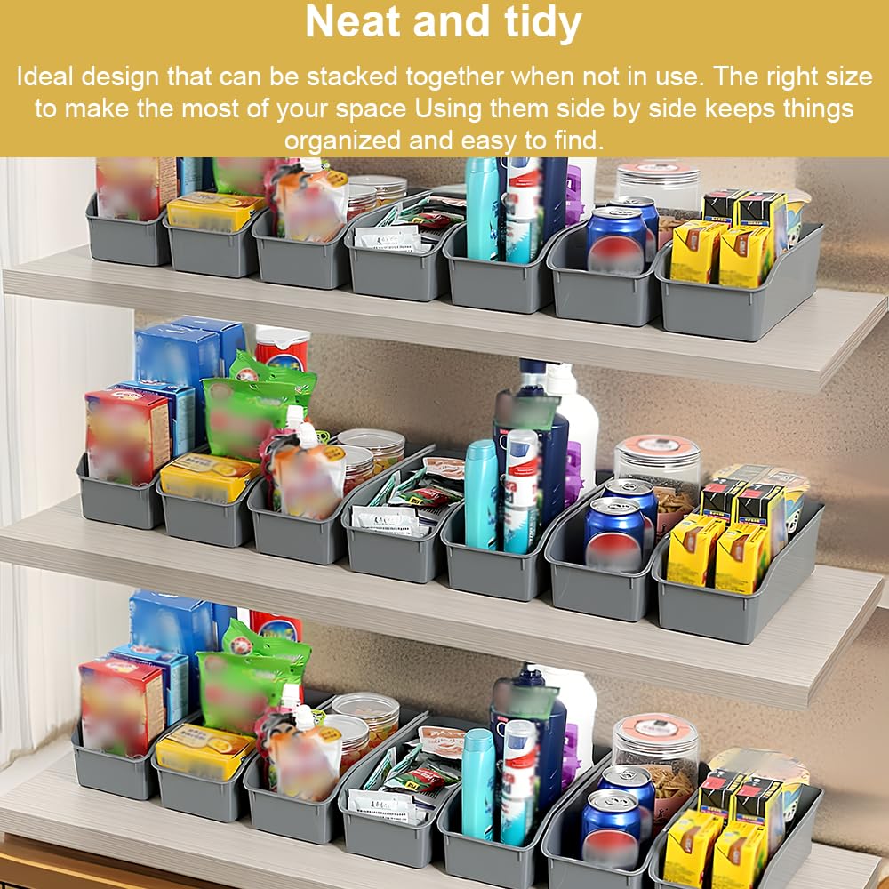 Set of 4 Storage Boxes, Storage Basket, Plastic Organiser Box