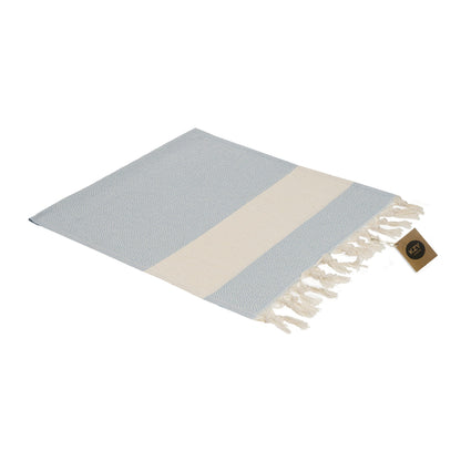 KZY LONDON Turkish Hand Towel Set of 2 - Towel for Kitchen and Bathroom - 50x100cm, 18,5x40 Inches