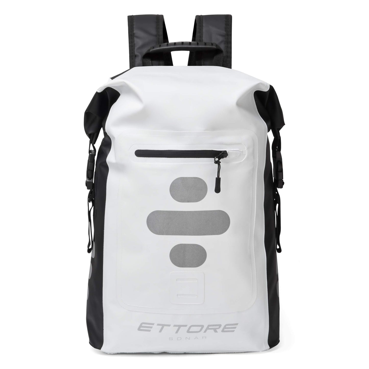 Ettore Cycling Rucksack 100% Waterproof Dry Bag 30L - Black/White - Sonar