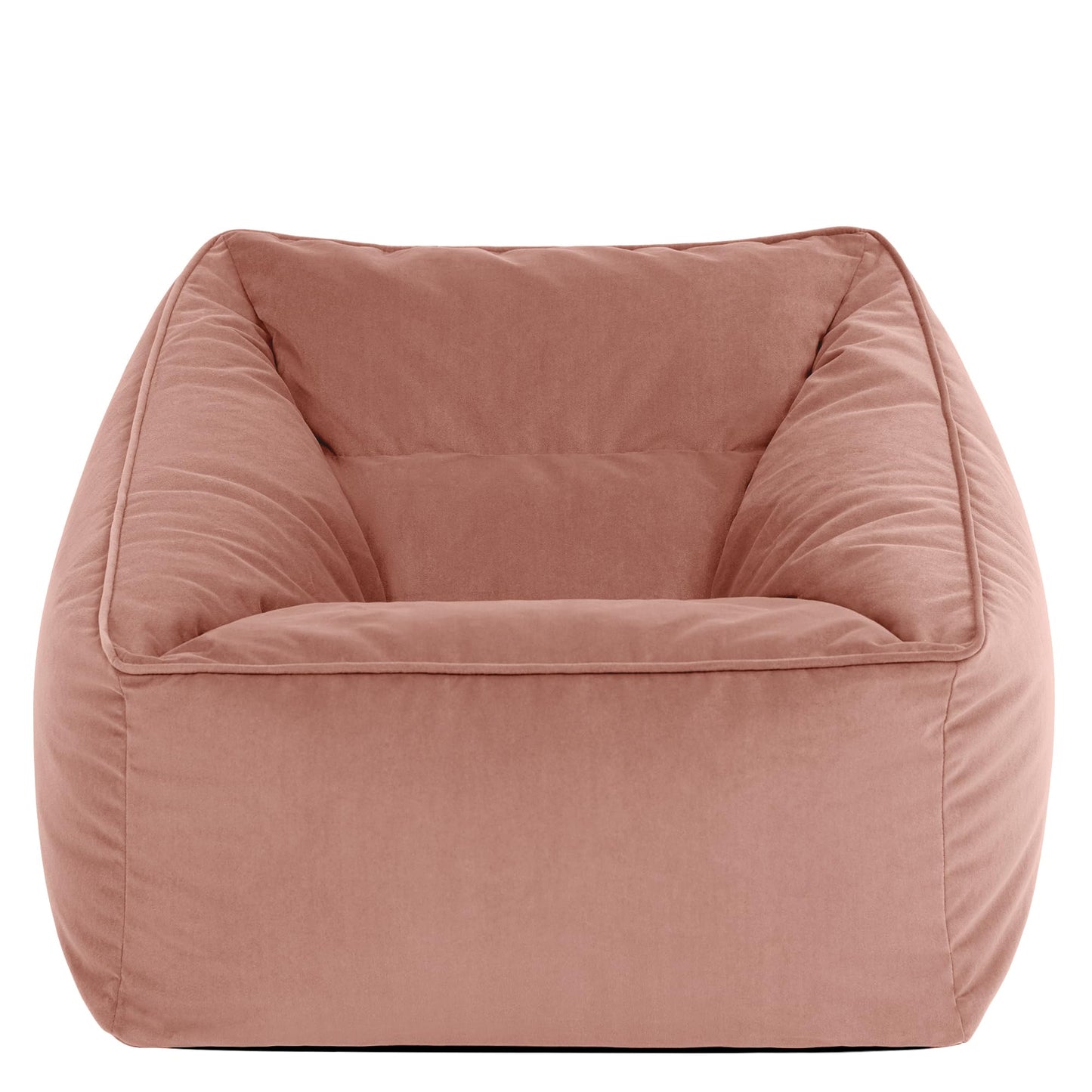 icon Natalia Velvet Bean Bag Chair with Filling Included, Pink