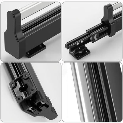 Pull Out Clothes Hanger Rail Rack, Adjustable Heavy Duty Steel Clothes Storage Hanger Rack Bar for Wardrobe Black 447mm