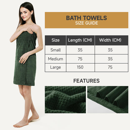 REDKISS 6 Pack Microfibre Towels set-450g/m²,Super Absorbent Towel for Bath