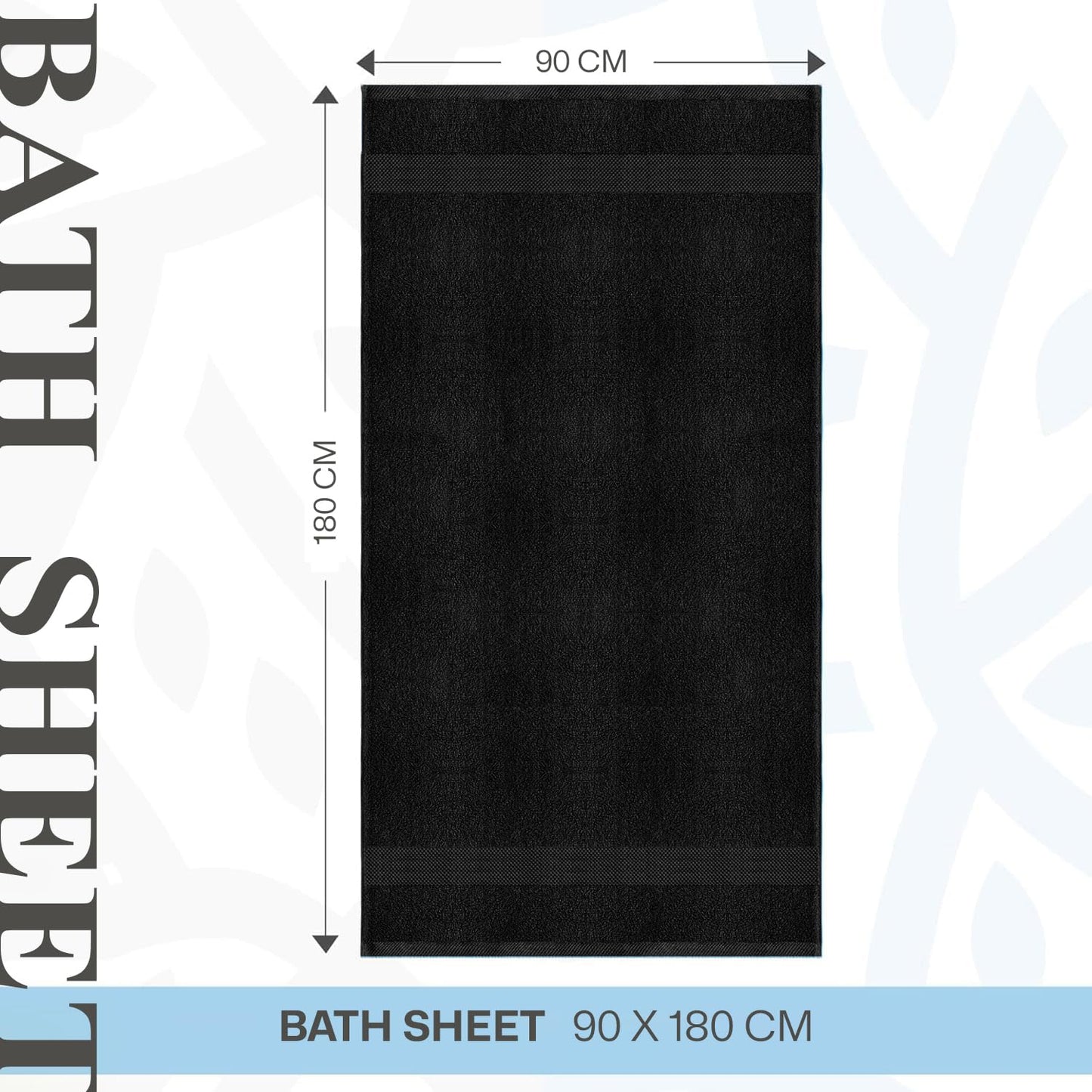 Hieftan Towels Bath Sheet Set – 100% Cotton Pack of 2 Jumbo Extra Large Bath Sheets Towel 600gsm Highly Absorbent Rapid Dry Super Sheets for Bathroom