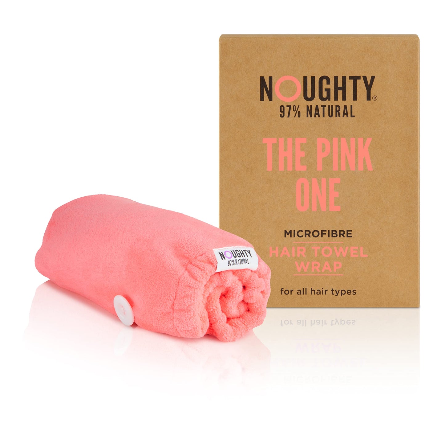 Noughty Microfibre Hair Towel Wrap, Pink