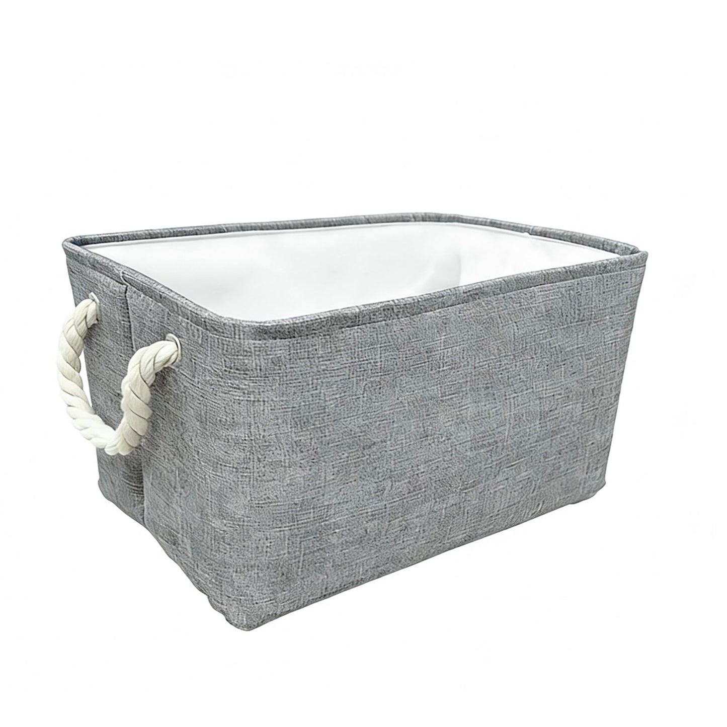 SJDOFU Storage Basket, Collapsible Storage Basket with Handles Grey