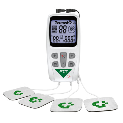 TESMED Fit 5.4: TENS Unit, EMS Muscle Stimulator & Muscle Massager (3-in-1), 22 Programs, 6 Customizable, Ideal for Pain Relief and Muscle
