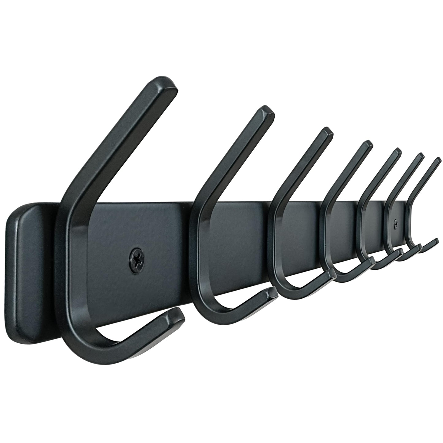 HONSKY Coat Rack Wall Mounted, Towel Rack,Metal Wall Coat Hanger with 7 Double Hooks (14 Hooks), for Hanging Coat, Hat, Bag, Umbrella