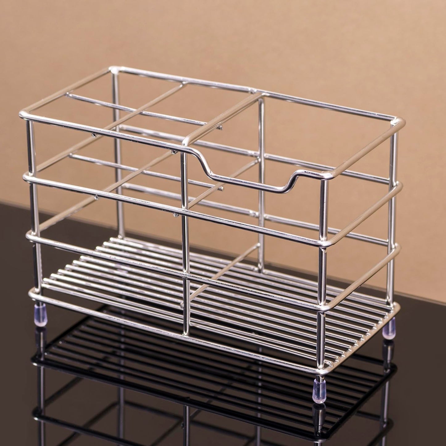 Electric toothbrush holder, stainless steel bathroom storage rack, drain storage rack (Silvery)
