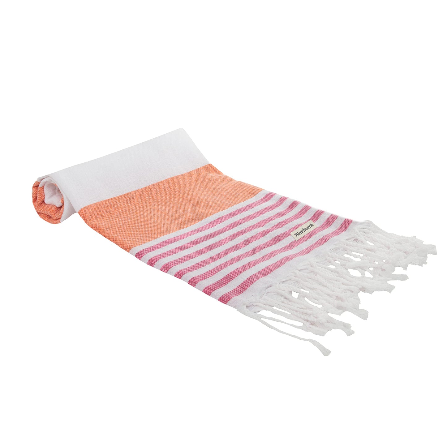 Blue Beach Turkish Towel - 100x180cm Large Turkish Hammam Peshtemal Towel - Super Absorbent, Quick Dry, Lightweight, Compact Towels for Swimming